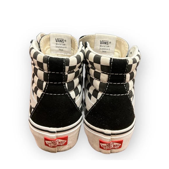 * Vans Women's Sk8-high Tapered Stackform Black/White Suede Sneakers - Picture 2 of 5